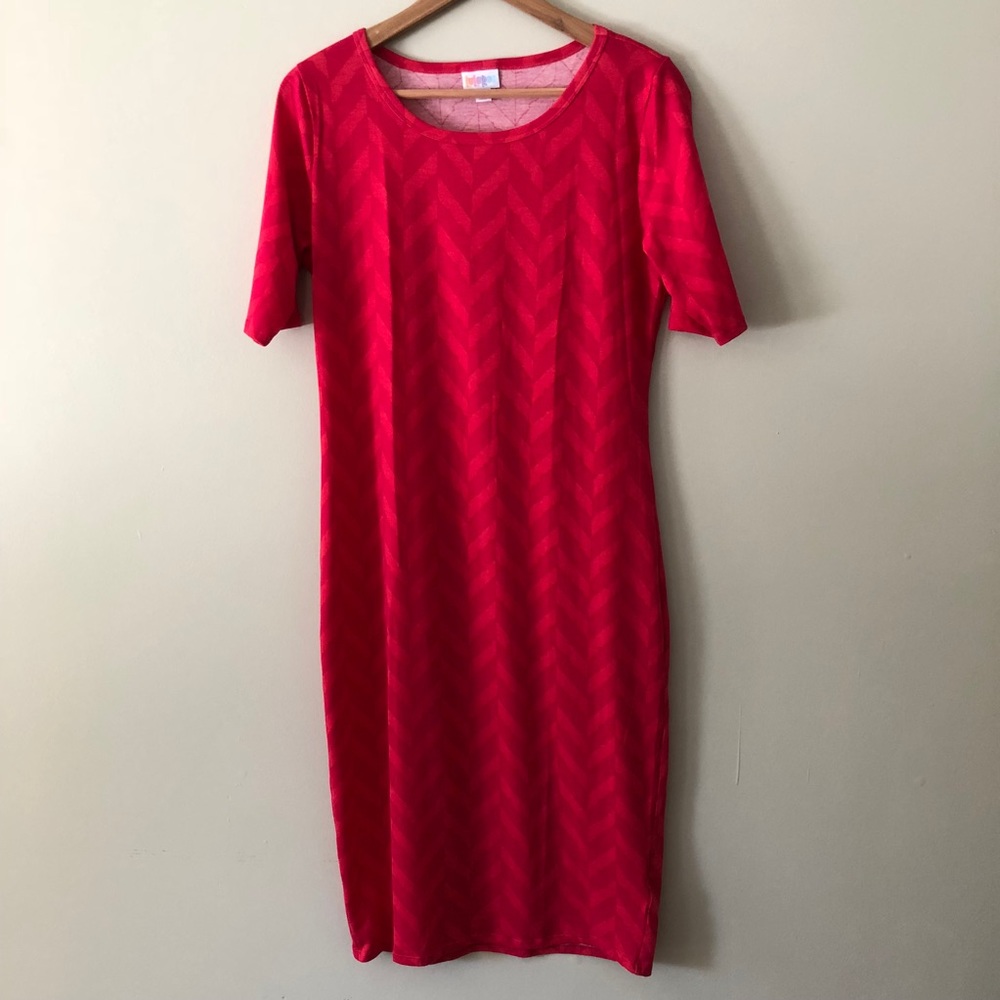 LuLaRoe Julia Pencil Midi Short Sleeve Dress